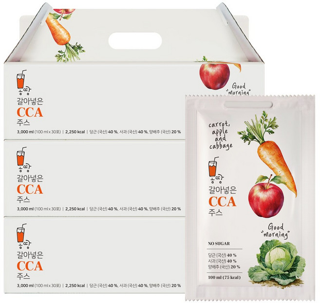 몽땅 갈아넣은 CCA 주스, 90개, 100ml