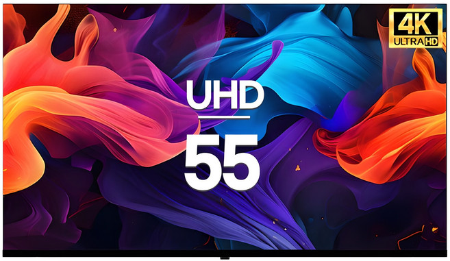 시티브 4K UHD HDR 제로 베젤리스 TV, 139cm(55인치), NM55UHD, 벽걸이형, 방문설치