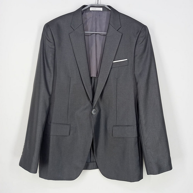 빈티지다온 코모도스퀘어 남 원버튼 싱글자켓 실버그레이103