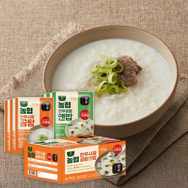 [착한들 국앤밥]고삼농협 한우곰탕앤밥3입세트(한우곰탕310g+한우밥200g), 1개, 1530mg