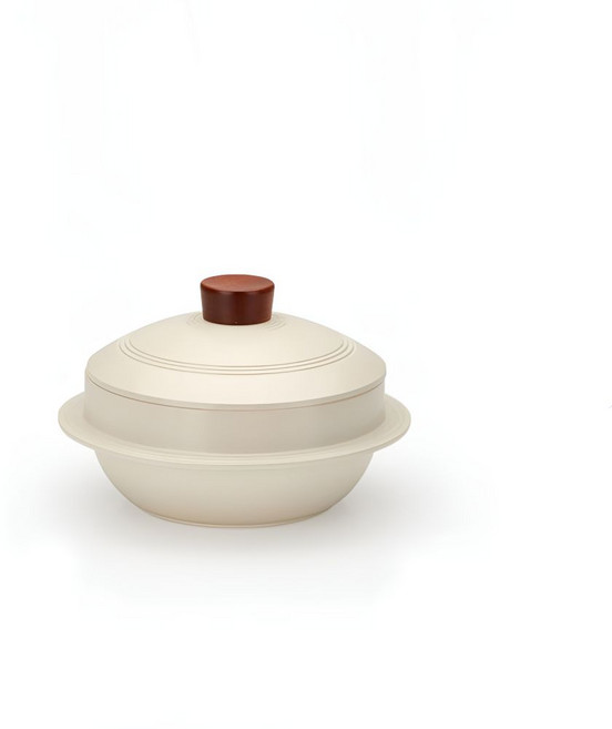 엣지바이브 비자트 팬 IH 세라믹 양수냄비 가마솥, 1개, 아이보리, 20cm