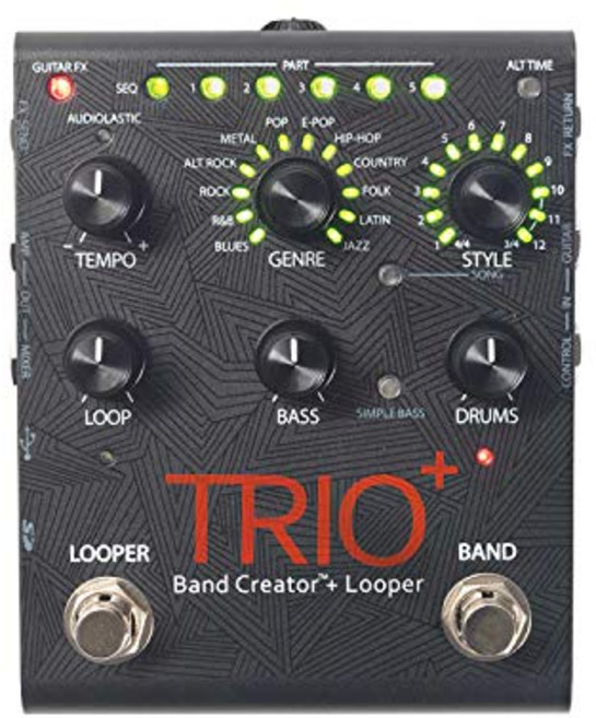 DigiTech 데지텟쿠 TRIO + 트리오 플러스 밴드 크리에이터 페달 + 루퍼, TRIOPLUS-V-04, 1개