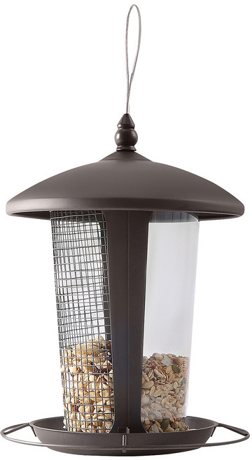 야생 베란다 야외 스틸 새모이통 2in1 버드피딩 버드피더, 단품, 1개