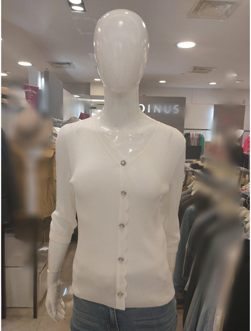 조이너스 진주포인트 V 넥 니트티JAEU4-WSL220