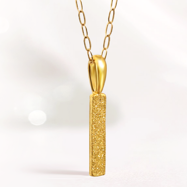 루이델라 24K 순금 여성 골드 데일리 일자바 금 목걸이(14K/18K 체인)