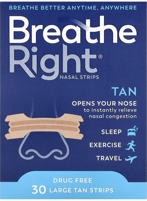 특별한효과 Breathe Right 비강 스트립 라지 탠 스트립 30개 곧일시품절됩니다, BreatheRight비강스트립라지탠스트립30개 - 쿠팡