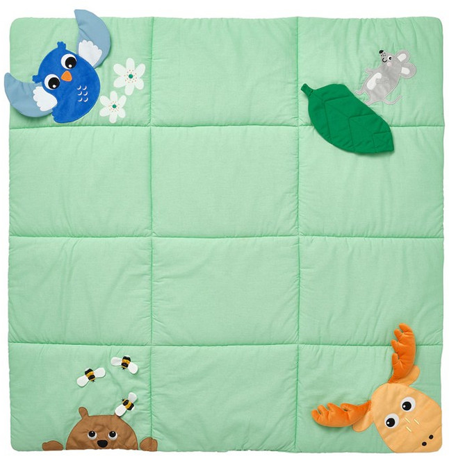 이케아 SANDBI 산드비 놀이매트 100x100cm 아기매트 장난감매트 유아용카페트, 1개