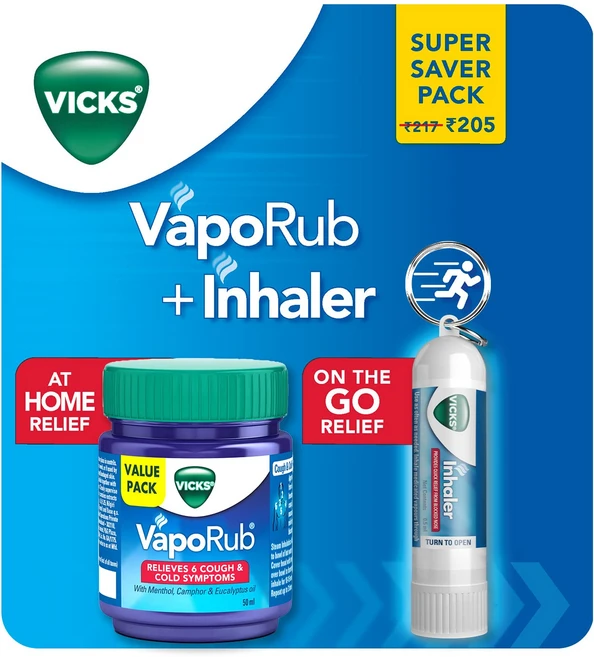 Vicks VapoRub + Inhaler Super Saver Pack, 1개 - 쿠팡