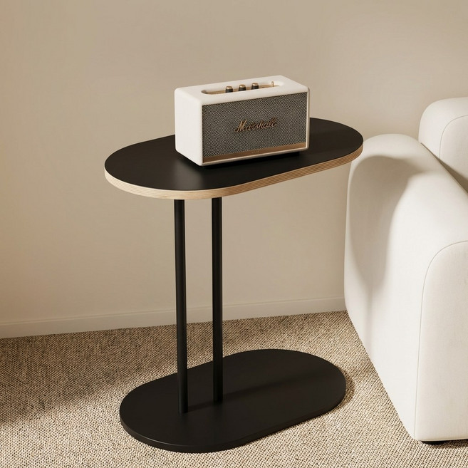 땡스투 침대 소파 사이드 테이블, 블랙