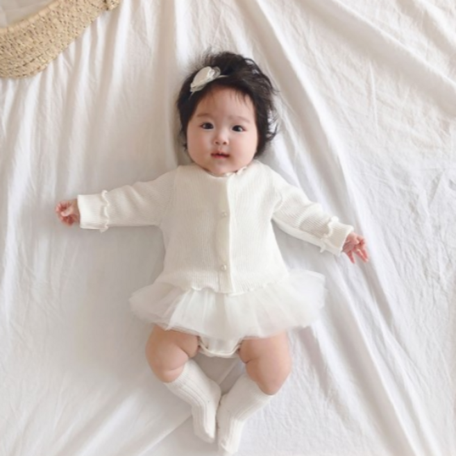 [출산백일선물] 우이동금손 뉴발레리나수트 가디건 4종세트 (포장+쇼핑백동봉)