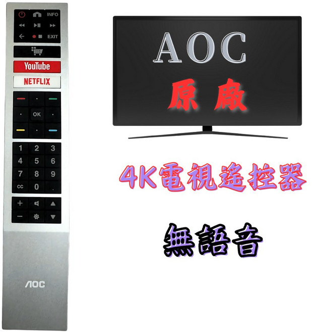 艾德蒙紅外線 U6415 U6418 U6系列, 1個, AOC CC按鍵 遙控器原廠