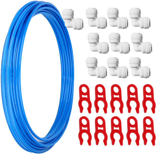 블루 국산 6mm 정수기호스 피팅 설치 관리 부자재 세트 (옵션선택), 1세트