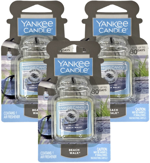 양키캔들 카자 얼티메이트 차량용 방향제, 3개, BEACH WALK (비치워크)