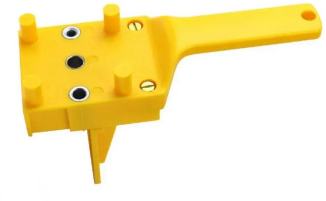 목공용 다웰 핸드헬드 드릴 가이드 및 홀쏘 도구 6/8/10mm 비트 직선 구멍 위치 지정 클램프, Yellow