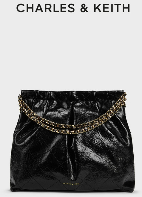 찰스앤키스 토트백 주름가방 여성토트백 한소희가방 체인스트랩