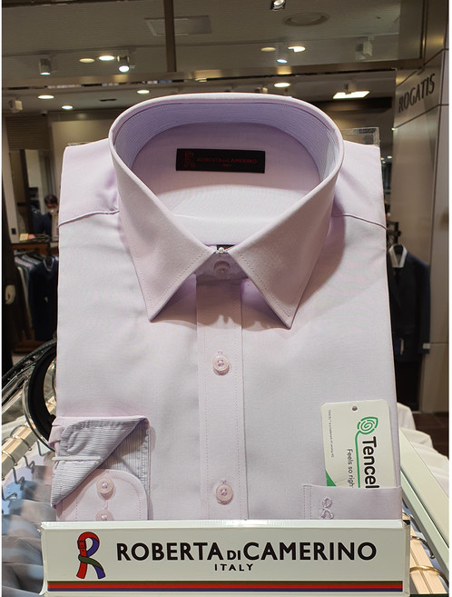 5F [신사] 로베르따 남성셔츠 긴팔 95~115호 모달 실크터치 핑크 일반핏 셔츠 RA09034