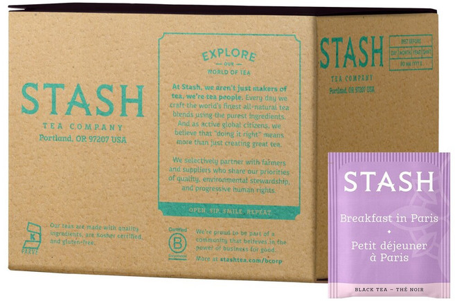 [Stash] Tea Breakfast in Paris 홍차 티백 100개입 1 박스