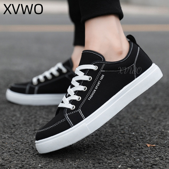 XVWO 남성 빅사이즈 운동화 캐주얼 스니커즈 트렌디 레이스업 경량 데일리 남자 신발