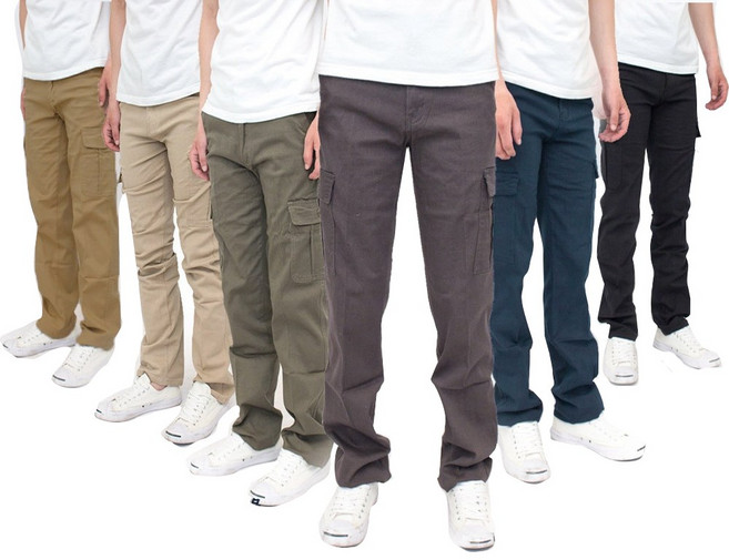 KASO 魔術貼口袋彈性透氣工作褲 工作長褲 工裝褲 男女 休閒長褲