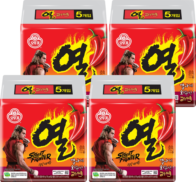 오뚜기 열라면 120g, 20개