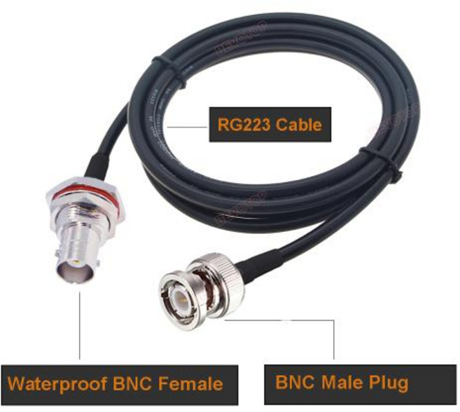 고품질 저손실 RG223 케이블 BNC - BNC 남성여성 RG-223 이중 차폐 50 Ohm RF 동축 연장 케이블 점퍼, 04 BNC M to BNC FW_02 30CM