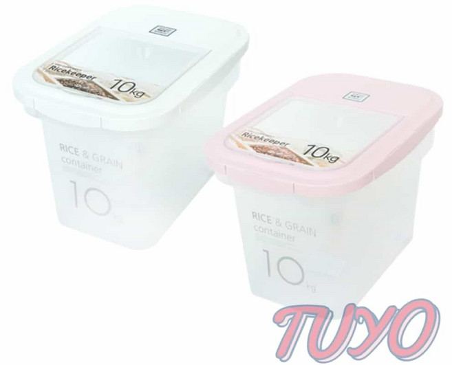 투요 씨밀렉스 라이스 키퍼 10kg 쌀보관함 사료통 사료보관, 핑크