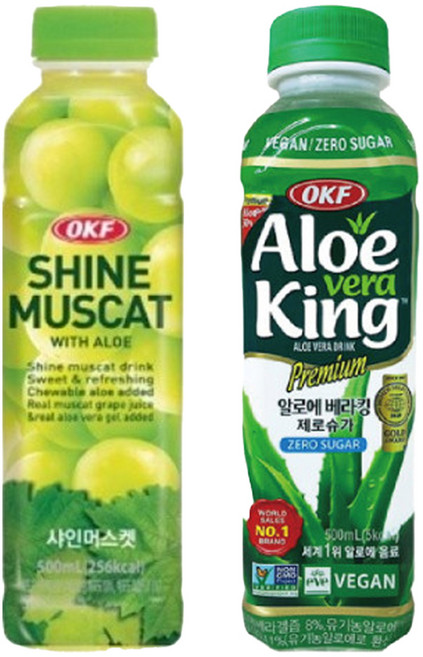 OKF 알로에베라킹500+샤인머스캣500 각 12입 총 24입, 24개, 500ml