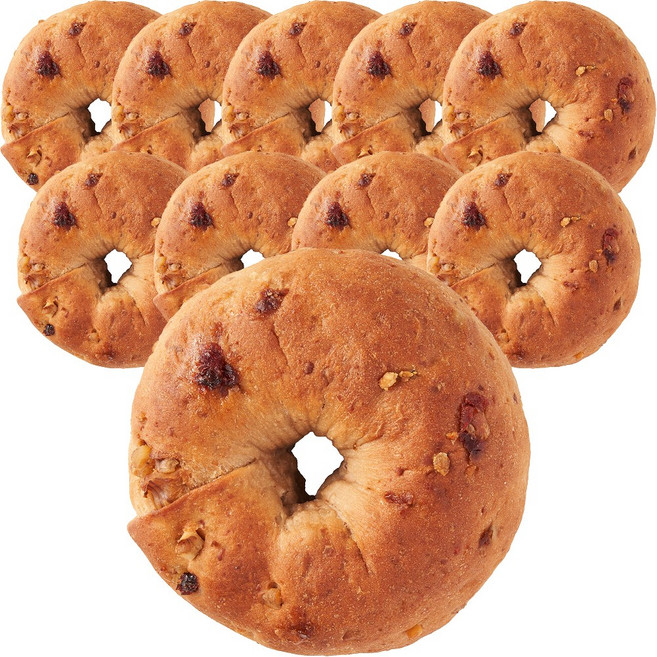 홀위트데이 고단백 프로틴 저당 통밀 베이글 호두크랜베리, 10개, 120g