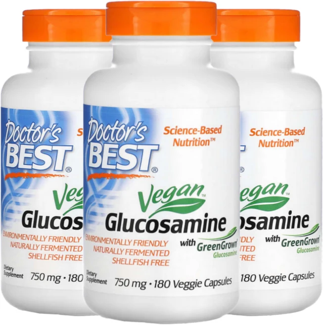 닥터스베스트 Doctor's best 비건 글루코사민 황산염 GreenGrown 750mg 180베지캡슐 3개 염화물 포타슘 칼륨 클로라이드, 180정 - 쿠팡