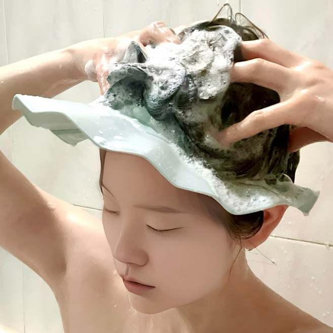 내집내산 성인 머리 감기 샴푸캡, 민트, 1개
