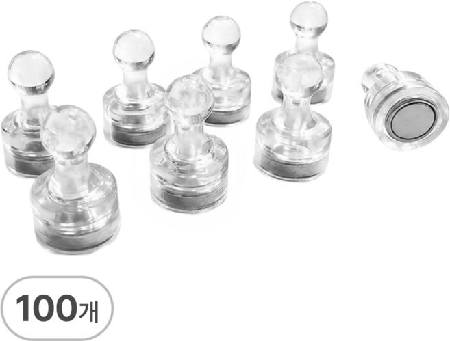 디왓츠303 초강력 네오디움 자석 미니 고리자석, 100개, 투명