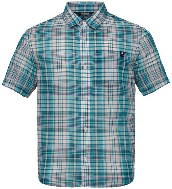 블랙야크 남성 경량 코튼 체크 반팔 셔츠#1_TU 82U750 27Y153