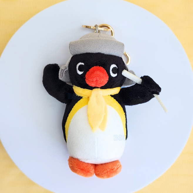 BSC 핑구 인형 우비 인더시티 귀여운펭귄 키홀더 가방고리 가꾸 열쇠고리 가방장식 자동차키링 굿즈, 1개, 핑구 지휘자, 10cm