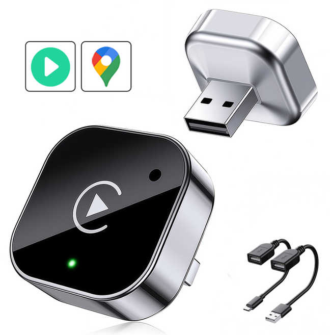 7Shadows 2026년 새로운 CarPlay 어댑터 2in1 초소형 무선 안드로이드 오토 카플레이 동글 안드로이드 iOS 호환, M8