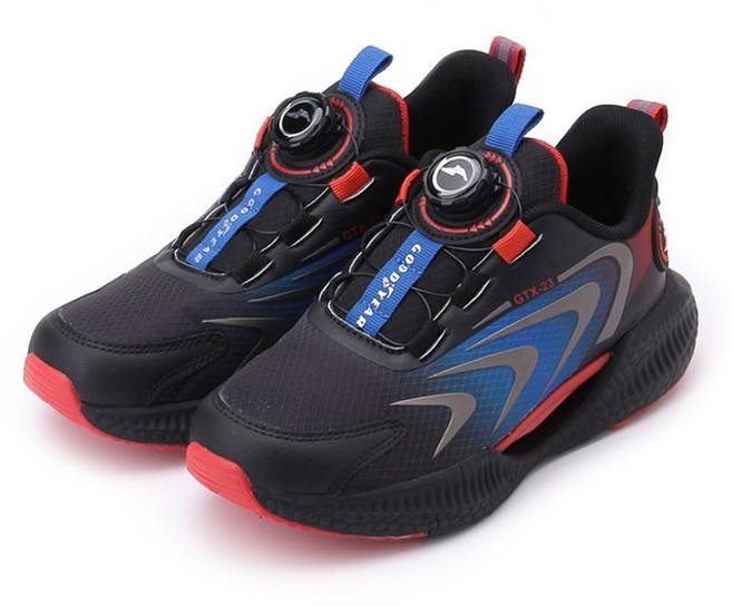 GOODYEAR兒童運動鞋 GTX-23 旋轉鈕扣透氣網布輕量耐磨舒適支撐
