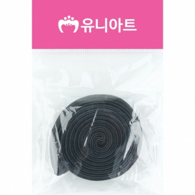 유니아트 1000 넙적 고무밴드, 검정, 1개