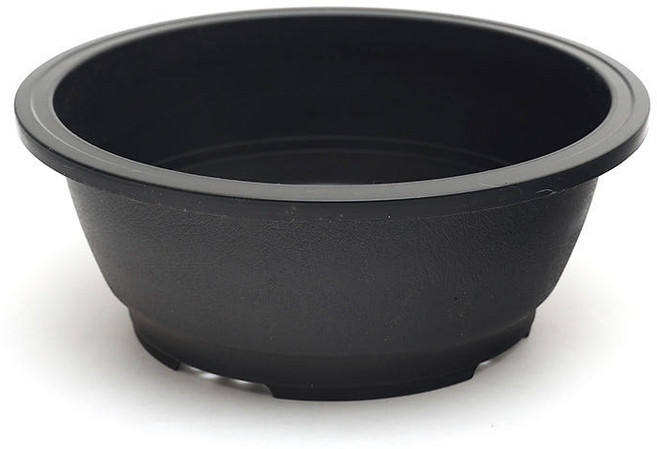 플라스틱 대형 낮은 원형 분재 화분 다육이 사철 선인장, 5개, 블랙