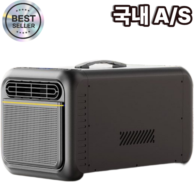Windia 급속냉각 이동식 캠핑에어컨 차박 휴대용 에어컨 무시동에어컨 고성능 실외기없는 차량용 미니에어컨, 프리미엄 블랙