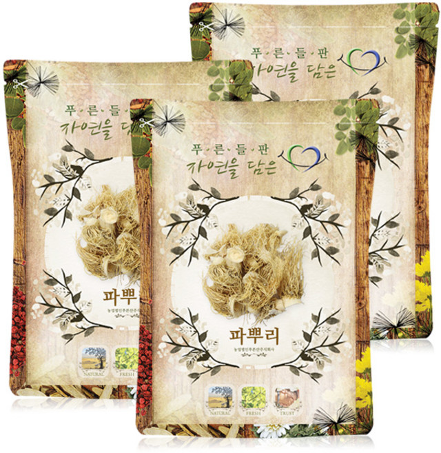 푸른들판 국내산 말린 파 뿌리, 300g, 3개