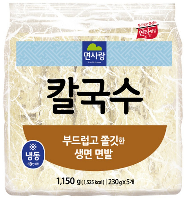 면사랑 냉동칼국수 1.15kg(230g X 5), 1개, 230g