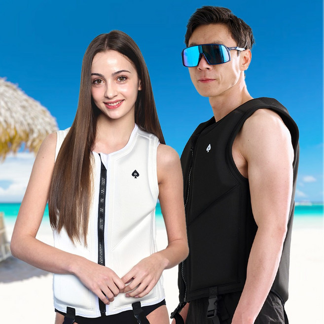 데이닉 성인 구명조끼 네오프렌 부력보조복 웨이브핏 라이프자켓, 화이트