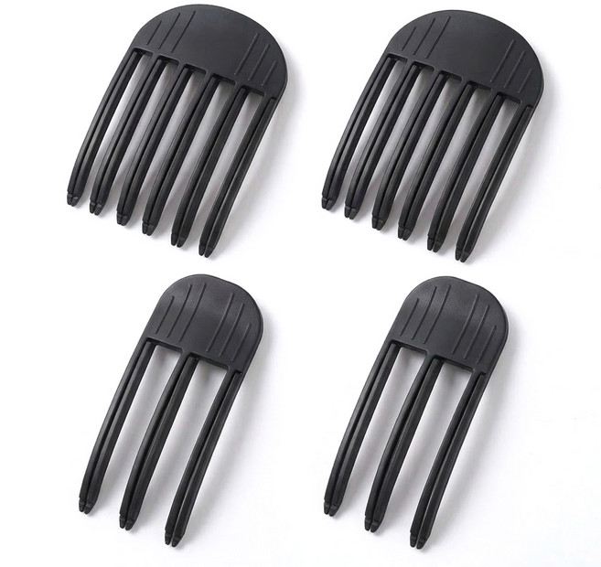 리드홈 앞머리 정수리 헤어 뿌리 볼륨 집게핀 클립 3핀 2개+6핀 2개, 1세트, 블랙