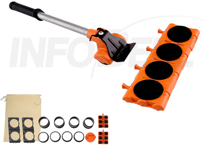 [TV홈쇼핑정품 인포벨]26년형 뉴파워크레인 킹콩 만능 지렛대 가정용 사무실 무거운 가구 냉장고 세탁기 운반, 1세트, 혼합색상