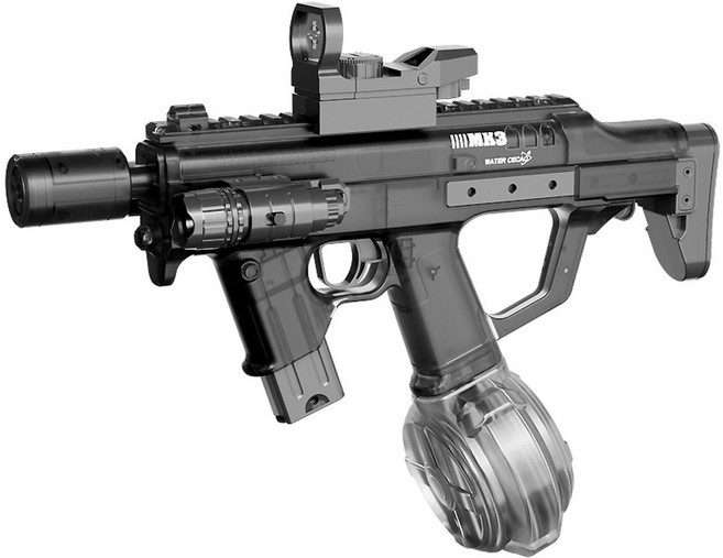 火舞 MK3 電動水槍, 透明黑 - 超大標配 火舞MK3 爆閃光效 套餐一, 1個