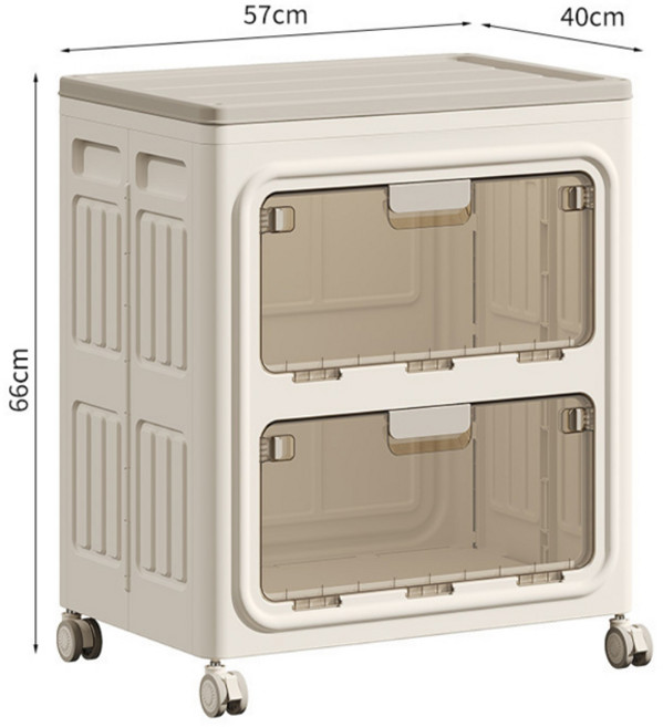[스마트박스] 폴딩박스 140L 접이식 대용량 리빙박스 투명/불투명 리드형/양문형 가능 바퀴형 이동식 캠핑 이사 옷장 정리, 1개