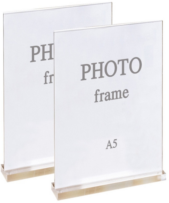 디모어 투명 아크릴 스탠드 POP광고 액자 메뉴판 안내판, 2개