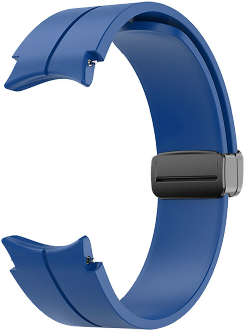 갤럭시워치 7 6 5 4 클래식 프로 실리콘 D버클 마그네틱 자석 GMS 스트랩 날개형 커넥터 호환 시계줄 밴드, 블루 1개, 1개