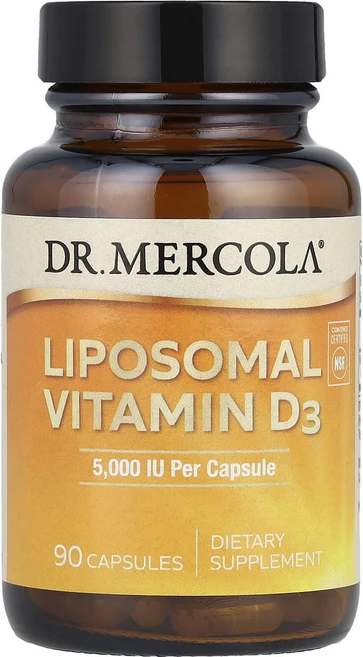 Dr. Mercola 리포소말 비타민D3 5000IU 캡슐 90정, DrMercola리포소말비타민D35000IU캡슐90정, 1개 - 쿠팡