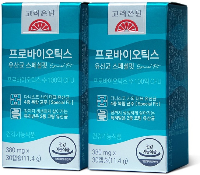고려은단 프로바이오틱스 스페셜핏 100억 유산균 11.4g, 30정, 2개