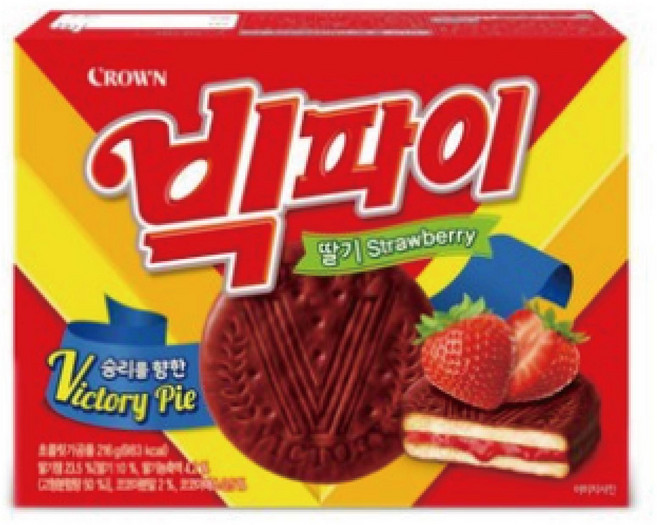 크라운 빅파이 딸기, 216g, 2개